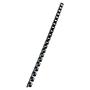 Comb, plastic, 12 mm, 56-80 sheets, VICTORIA OFFICE, black
